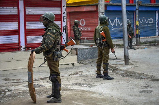 Security personnel stand guard in Kashmir. (File Photo: PTI)