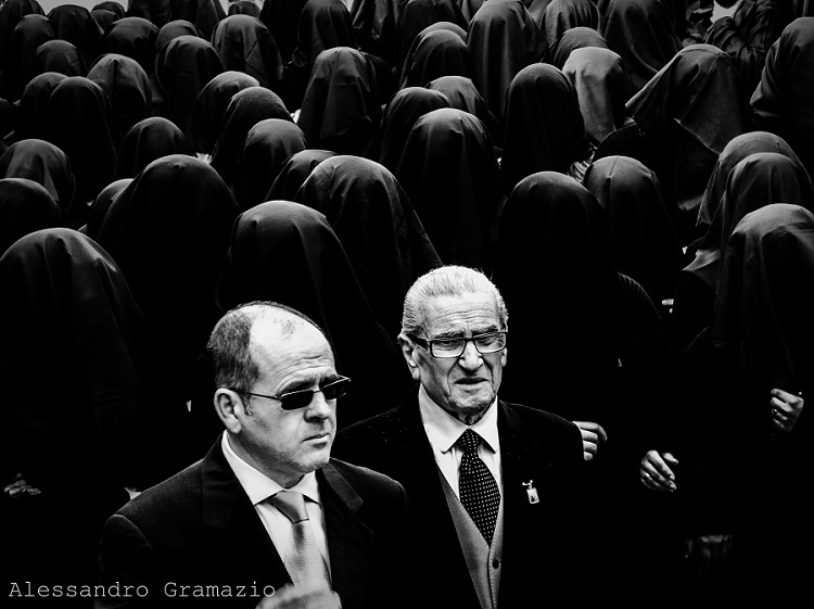 No, this picture is not from Middle East but Puglia, Italy, on a Catholic holiday during the “Processione della Desolata” (roughly translatable as “Procession of the Desolate Woman”). Photo: Alessandro Gramazio