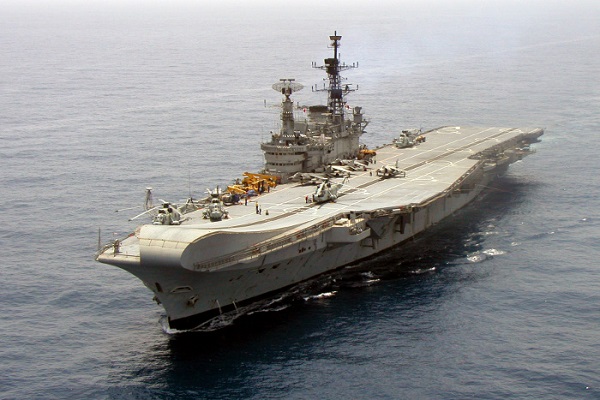 INS Viraat, the Aircraft Carrier, which was used by Rajiv Gandhi as a taxi for family vacation in the Lakshadweep islands. Late Rajiv Gandhi is former Prime Minister of India and Congress leader. (File Photo)