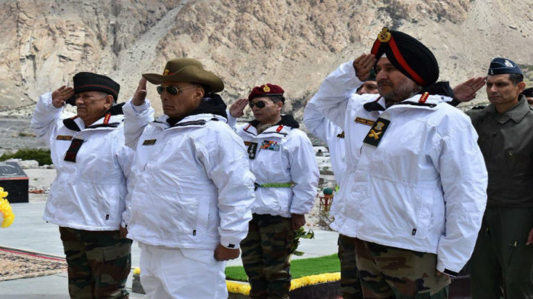 Defence Minister Rajnath Singh visits Siachen Glacier