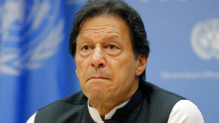 Imran Khan, Prime Minister of Pakistan, during his presser at the UN headquarters. (Photo: AP)