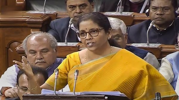 Finance Minister Nirmala Sitharaman presenting the General Budget 2020-21 in the Indian Parliament on Saturday. (Photo: PTI)