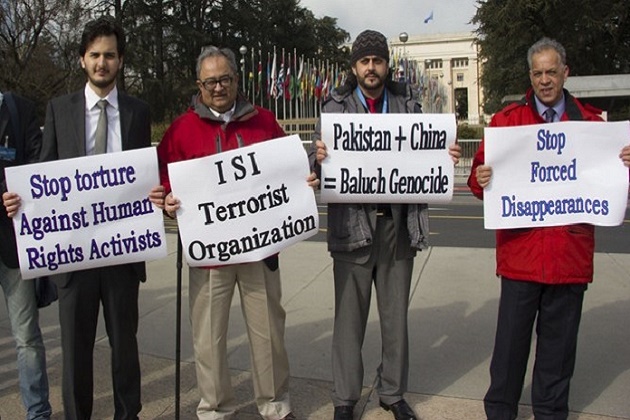 Protests against human rights violations by Pakistan. (File Photo)