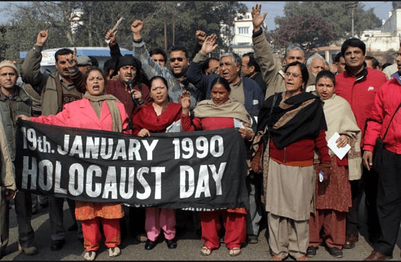 Kashmiri Pandits protesting for their rights. (Representative image)