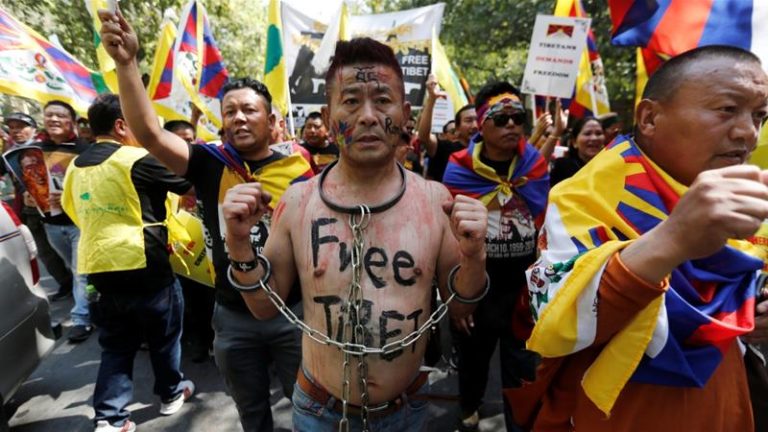 Tibetans protest in New Delhi against China's illegal occupation of Tibet. (Representative Photo: Reuters)