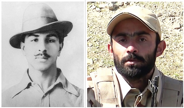 Shaheed Bhagat Singh (left) and Shaheed Salman Hammal Baloch (right)