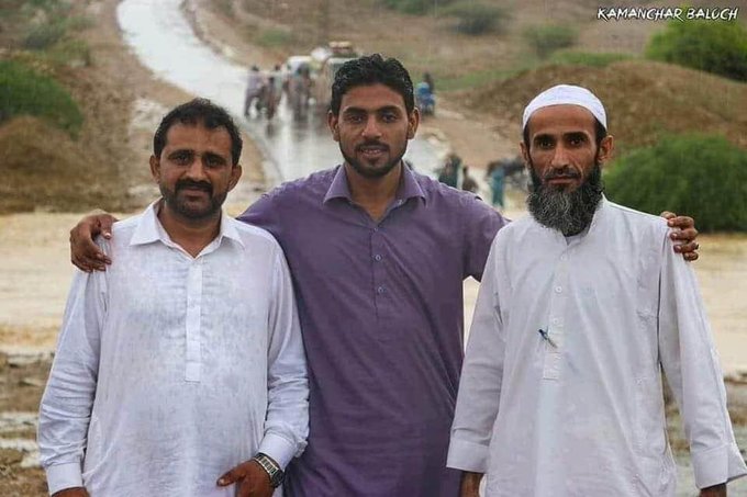 Mohammad Jan Dashti (left) Chairman OST Welfare Organisation, Qayum Wafa (centre) General Secretary OST and Mullah (right) social worker OST have been abducted from Karachi by the Pakistani security forces on July 9. OST Welfare Organisation helps poor and needy people in Balochistan.