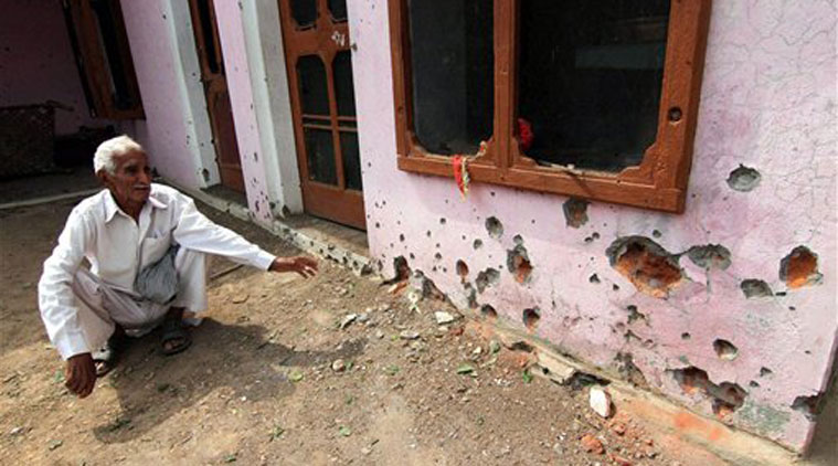 A civilian house damaged due to Pakistan's firing at the LOC in Jammu & Kashmir. (Representative photo)