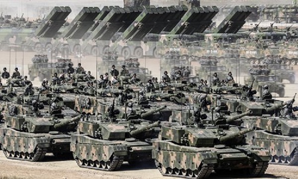 China showcasing the Type 99A tank formation in a parade. (Photo: Xinhua)