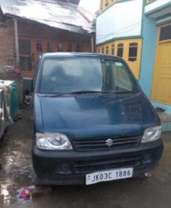 Car used by terrorists that was filled with explosives and rammed into the CRPF convoy at Pulwama on February 14, 2019. (Photo: News Intervention)