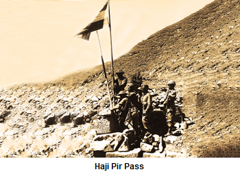 Indian Army had captured the Hajipir Pass from Pakistan during 1965 Indo-Pak war. But under the Tashkent Agreement India gave back the Hajipir Pass to Pakistan.