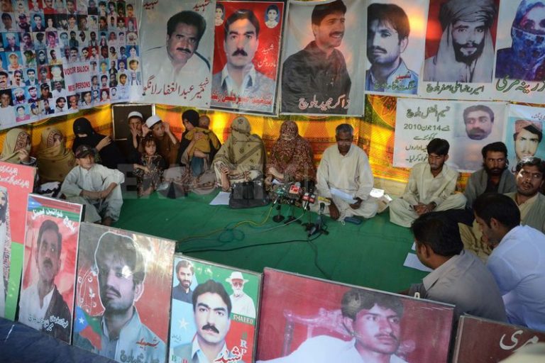 Protest camp of Voice for Baloch Missing Persons in front of the Quetta Press Club, occupied Balochistan. (File Photo: News Intervention)