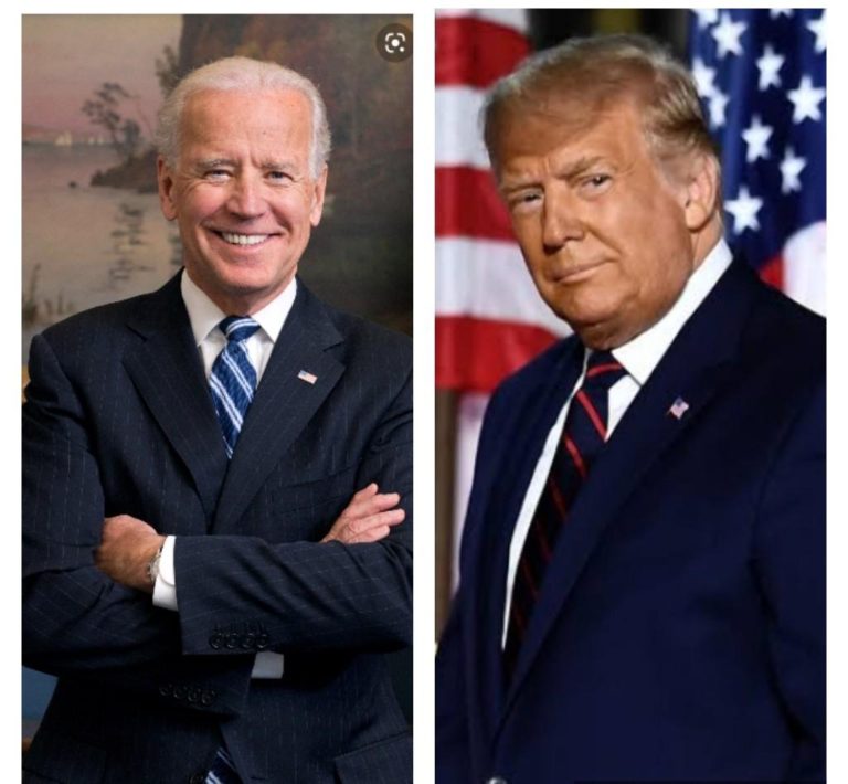 Joe Biden (left) and Donald Trump (right).