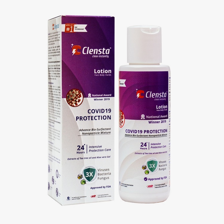 Clensta lotion offers 99.9 per cent virus protection for up to 24 hours. It has been approved by the FDA and NHA as being an effective shield against Covid-19.