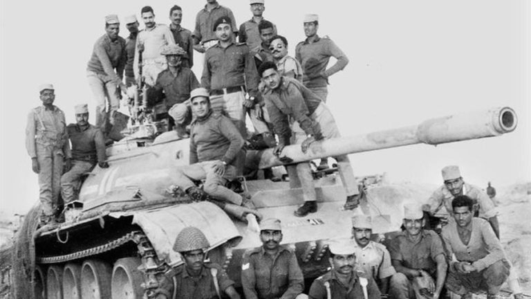 Indian army soldiers atop a captured Pakistani tank. (File Photo: AFP)