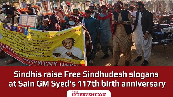 The 117th birth anniversary of Sain GM Syed became the rallying point for Sindhis who raised their voice against Pakistan's atrocities in Sindh. (News Intervention video report)