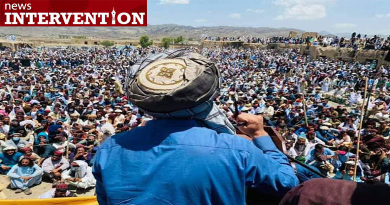 Pashtun jalsa (gathering) at Datta Khel, North Waziristan on May 26 to protest against atrocities by Pakistani regime. (Photo: News Intervention)