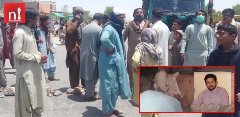 Baloch businessmen protest at the Quetta-Karachi highway against the murder of Hindu trader Ashok Kumar by Pak Army-backed Death Squad. (Photo: News Intervention)