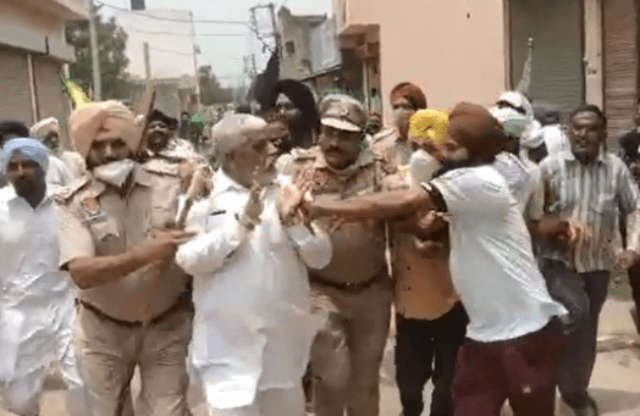 Attack on BJP leaders at Rajpura, Punjab (Photo: The Tribune)