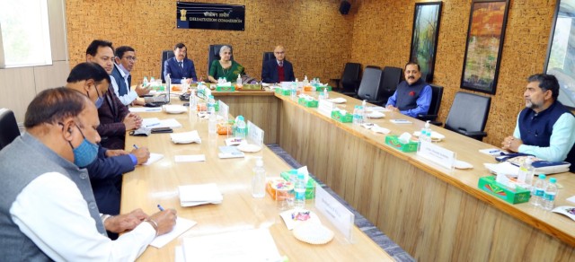 Delimitation Commission meeting in Jammu & Kashmir. (Photo: PIB)