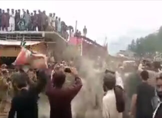 Protests in Sharda Neelam Valley, POK against Pakistan Army after the July 26 elections. (Photo: News Intervention)