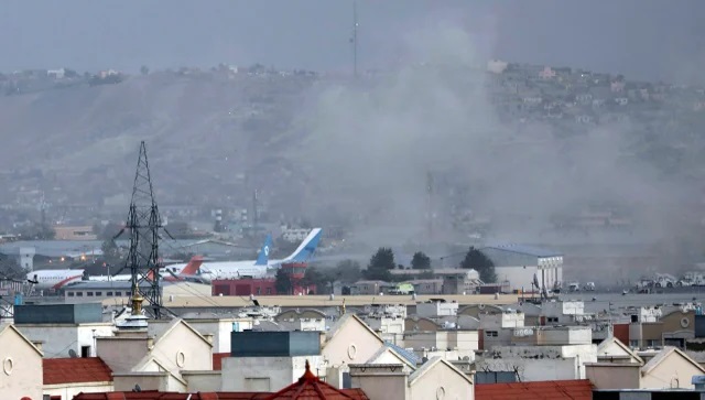 Explosion outside the Kabul Airport, Afghanistan on August 26, 2021. (Photo: AP)