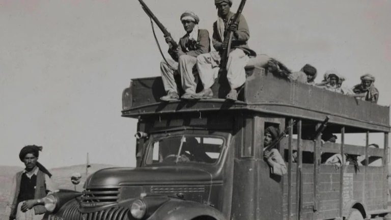 Pakistan-backed tribal raiders en route to invade Jammu & Kashmir in October 1947.