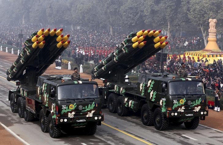 Missiles under Indian Army command being displayed during the Republic Day Parade in New Delhi. (File photo: Reuters)