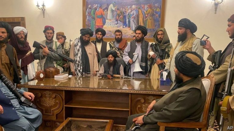 Taliban fighters at the presidential palace after they took over Afghanistan in August 2021 (File Photo: AP/PTI)