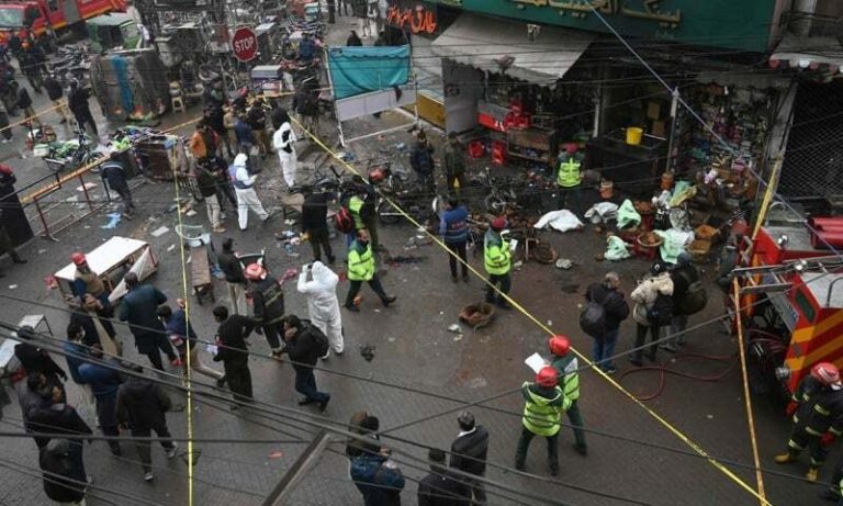 Scene after the blast in Anarkali Bazar at Lahore. Baloch Nationalist Army (BNA) carried out these blasts in retaliation to Pakistan Army's ongoing genocide across Balochistan. (Photo: News Intervention)