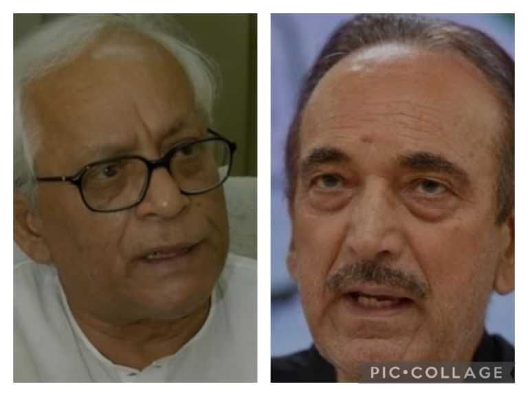 (Left) Communist leader Buddhadeb Bhattacharjee. (Right) Congress leader Ghulam Nabi Azad.