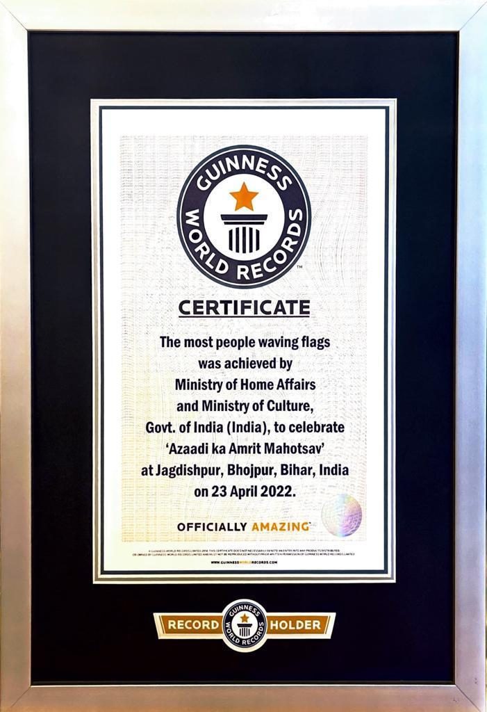 Guinness World Record certificate (Photo: News Intervention)