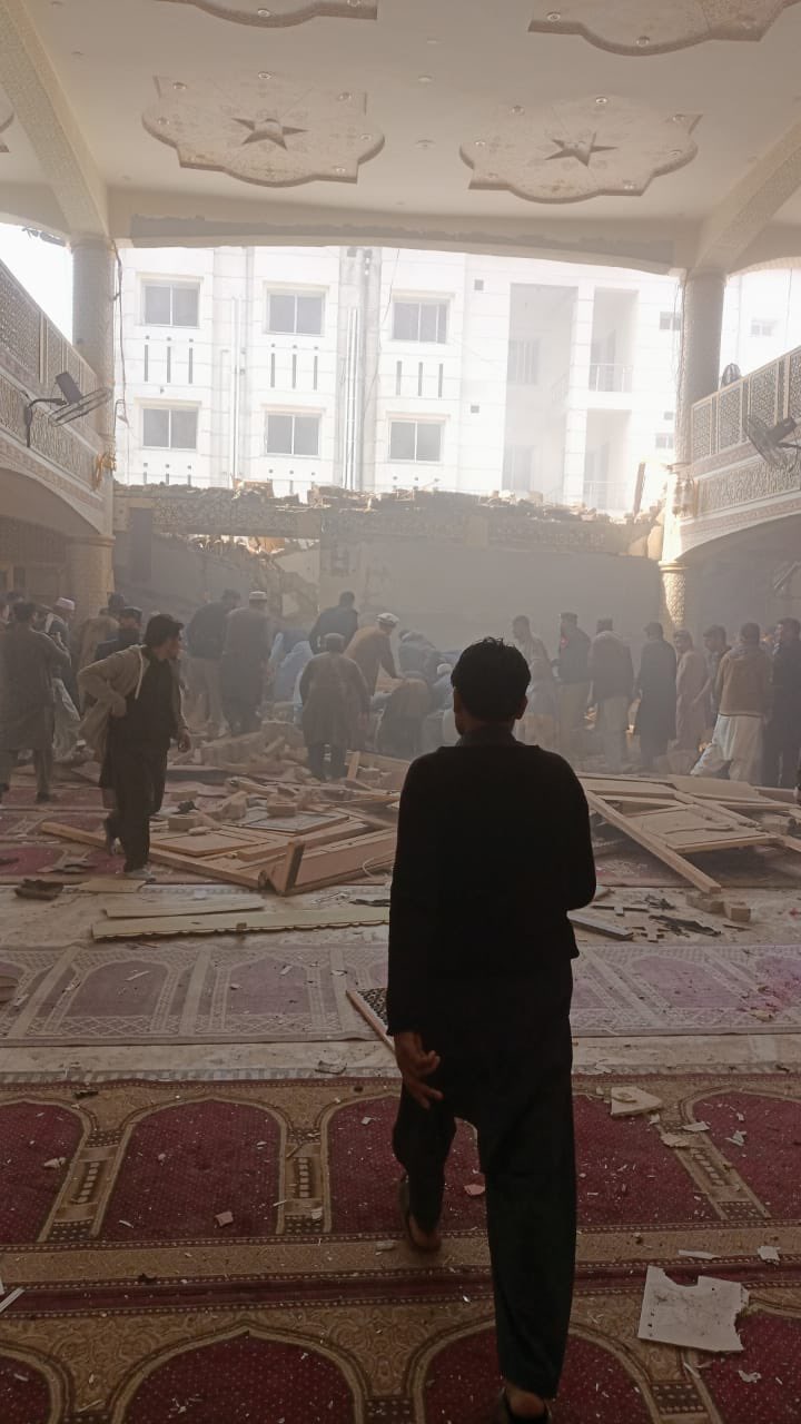 Bomb blast in a mosque in Peshawar