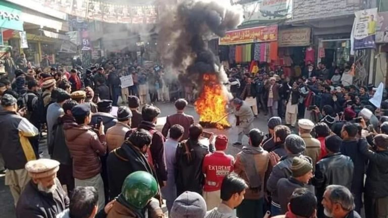 protest in gilgit baltistan