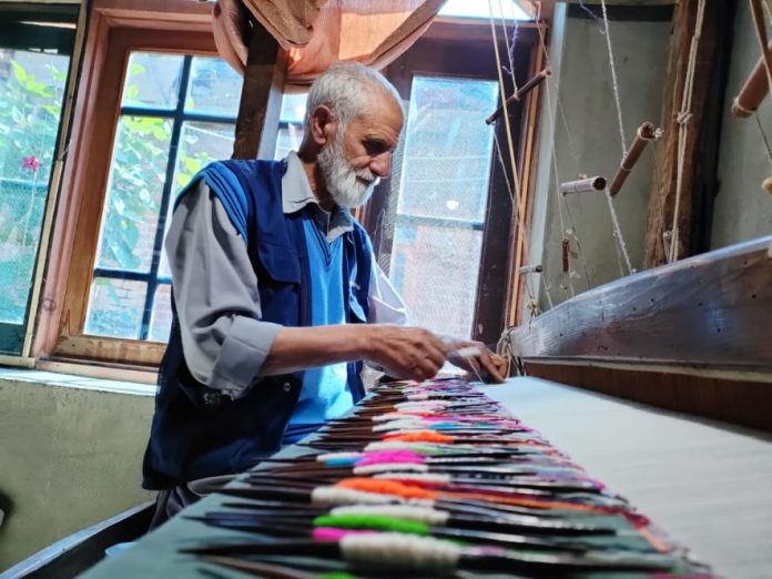 kashmiri pashmina picking up