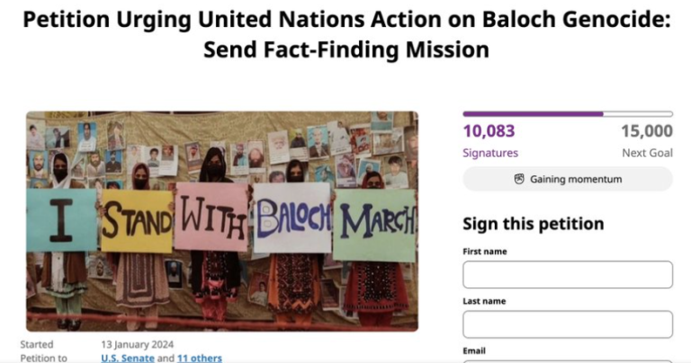 Baloch Yakjehti Committee petition to UN garners widespread support