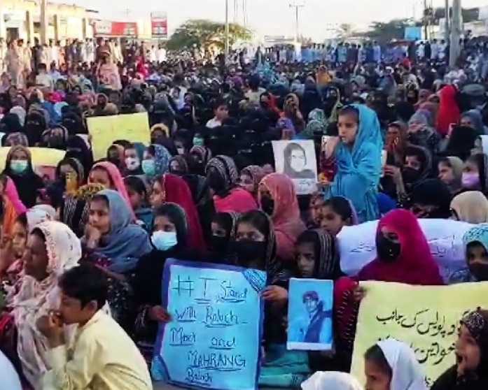 BYC Sparks massive protest in Pasni, Gwadar and Tump