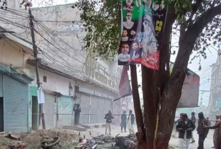 An explosion in PTI rally in Sibi district of Pak-occupied Balochistan results in killing four individuals and injuring dozens