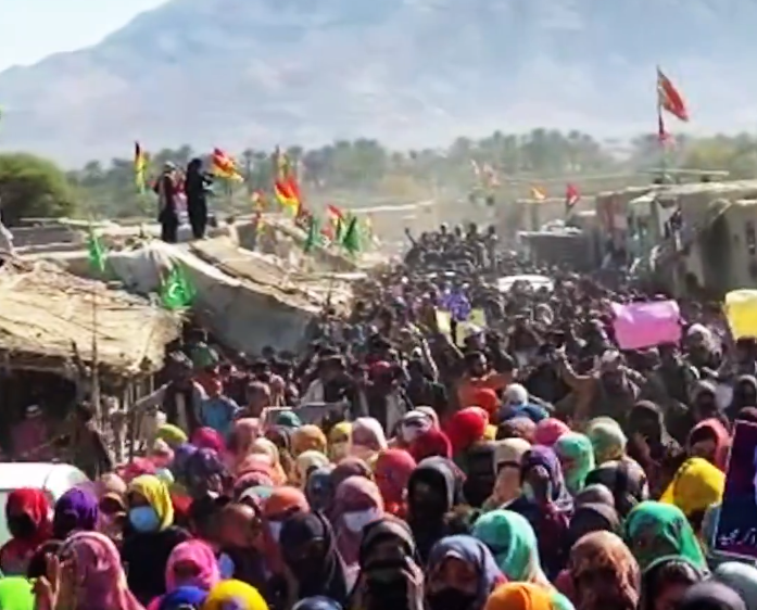 A massive protest breaks out in Onarch, Pak-occupied Balochistan by BYC