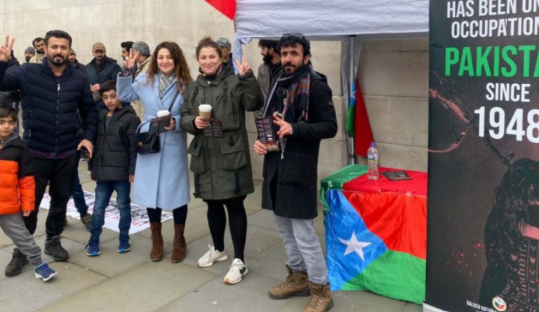 Baloch National Movement (BNM) concludes its four day awareness campaign in London on the terrible situation in Balochistan, advocating for the independence of Balochistan