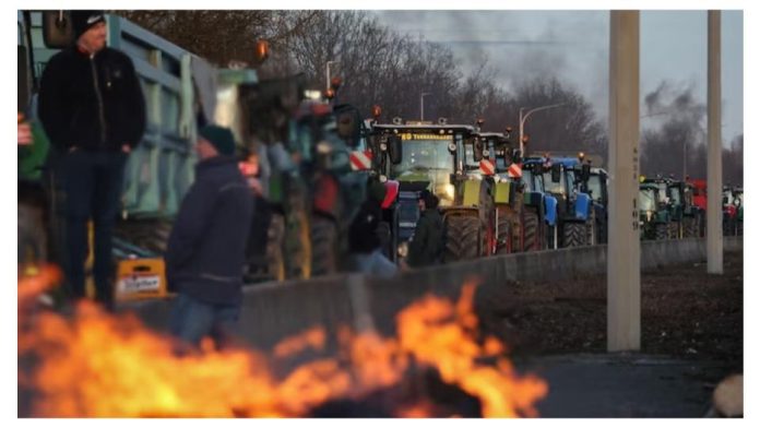 European farmers block cites in protest demands aid as protest escalates