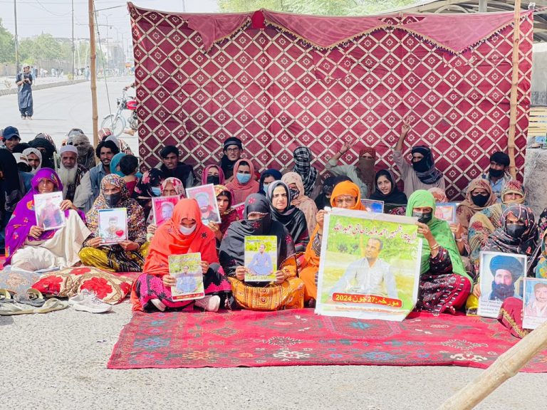 Sit-in camp in Quetta, against the enforced disappearance of Zaheer Ahmed