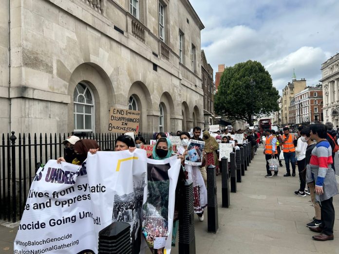 BNM Holds Large-Scale Protest in London Against Crackdown on Baloch Raaji MUchi