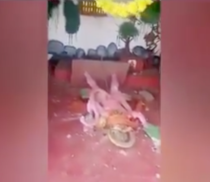 hanuman temple vandalized